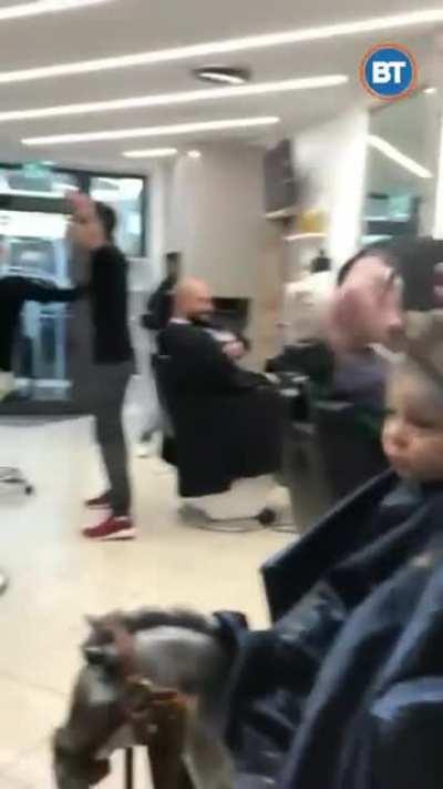 Dudes singing for a little dude