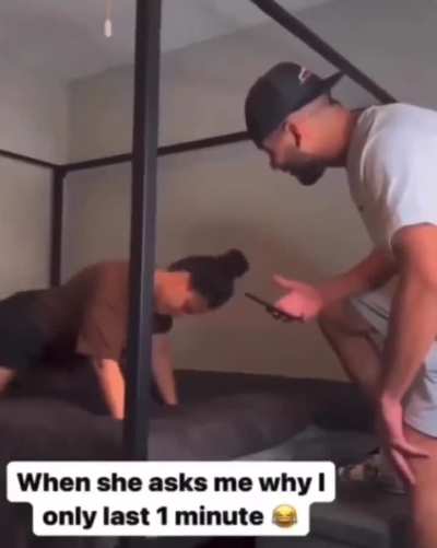 Dude explained why he only lasts 1 minute 