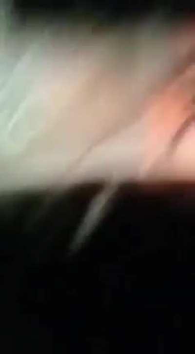 I don't even know... Person on a dark road.