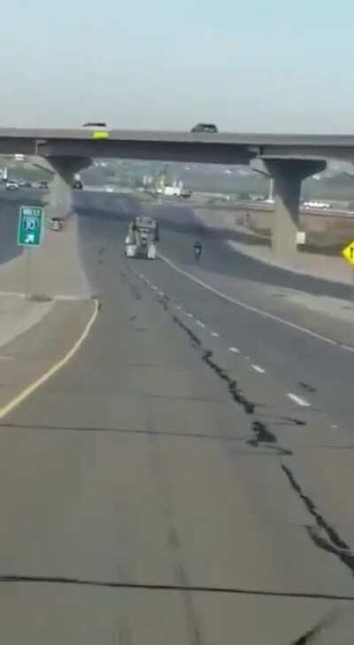 Concrete mixer brakes fail.