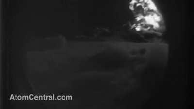 Nuclear bomb test with a beautiful shockwave