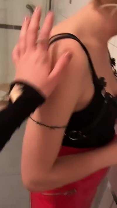 Flash in the restroom