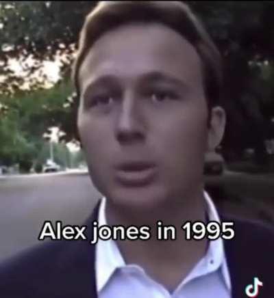 A young (handsome) Alex Jones hanging around a council members home in 1995.