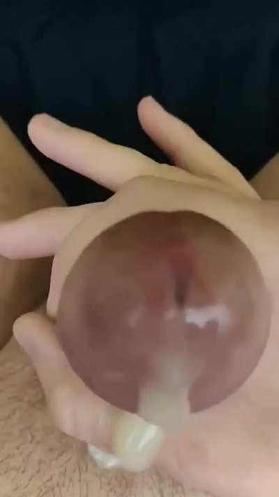 Your view as you watch it flow out. Tried for a unique angle!