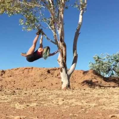 HMC while I pole dance on a tree