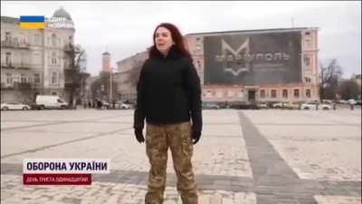 'Ptashka', the world famous 'Songbird of Azovstal' now-free defender of Azovstal, U, sings 