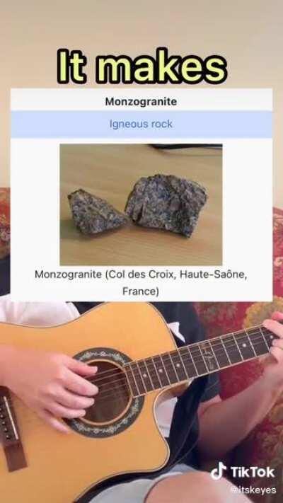 My favorite strictly educational geology video and my favorite family friendly rock (by u/itskeyes on TikTok)