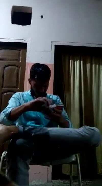 Guy sets himself on fire 🔥...