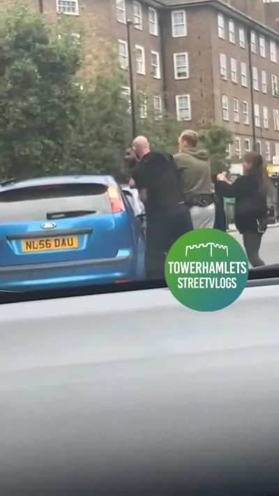 Undercover cops repeatedly hit the driver on Devon Road, E3, in London.