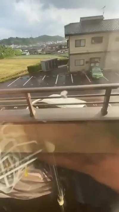 Unexpected tornado in a parking lot