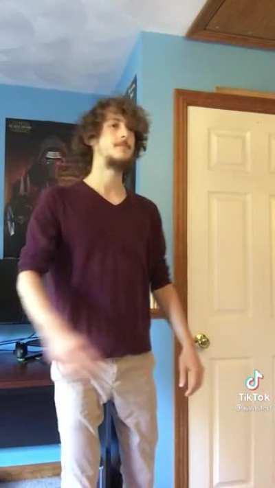 Guy pisses himself for a TikTok
