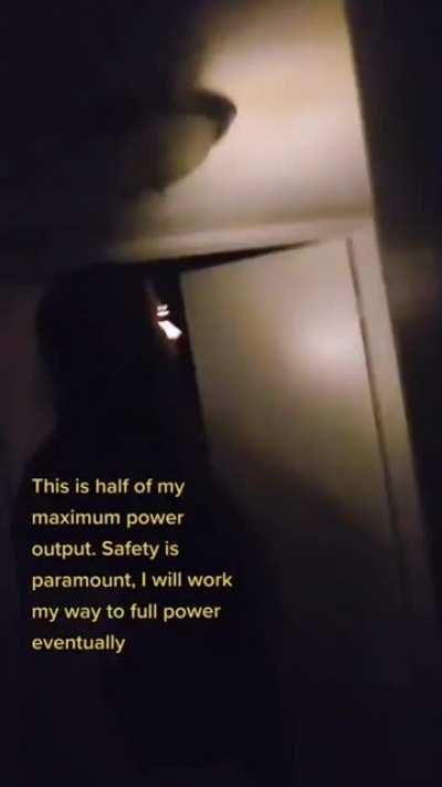 Prosthetic eye turned into a flashlight