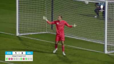 Stutter-step attempt during a penalty shootout (Australia Cup Quarter-Final)