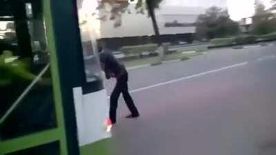 Trying to stop this bus driver