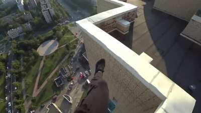 Most parkour videos on top of buildings are bad enough, but this one takes the cake