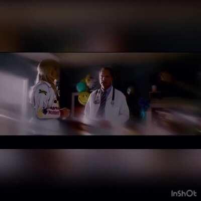 Alex Smiths wife talking to doctor when he was in the hospital.