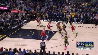 [Highlight] Trayce Jackson-Davis gets the block on one end and gets the lob from Chris Paul on the other end to give him his 2nd career double-double (in just 3 quarters)