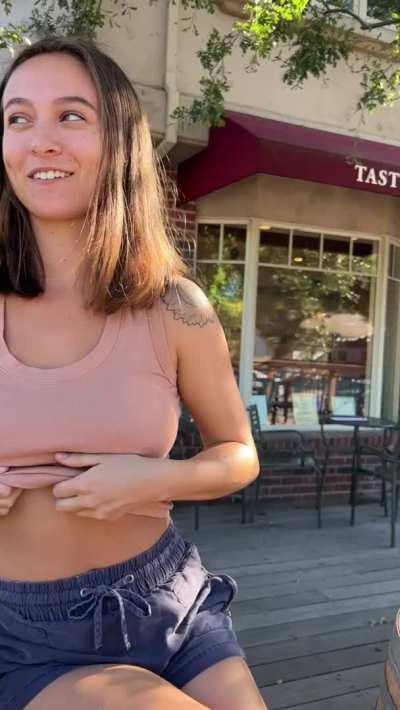 it only takes one glass of wine before my tits are out