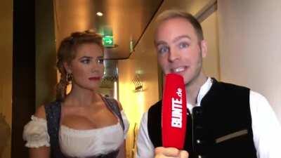 Palina Rojinski, a german celebrity, and her huge boobs