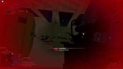 Blown across the room