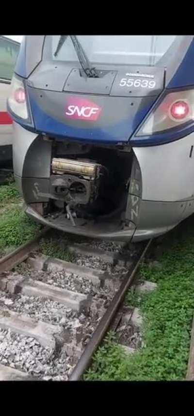 These two men were trying to cross the French border, this isn't the smartest way to do it though, I don't actually know if this train was gonna be coupled or not.