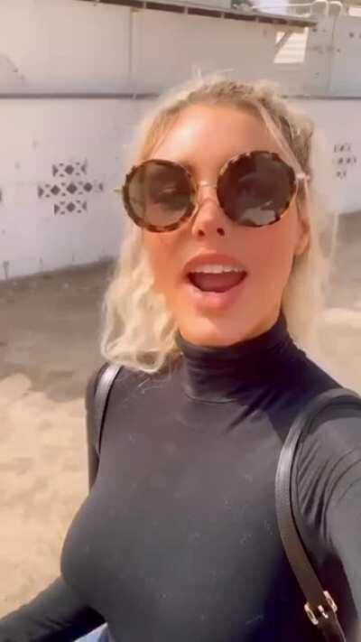 Braless on horseback (edit)