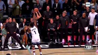 [Highlight] Anthony Edwards fouls Dinwiddie on the game tying 3 point attempt and no foul is called