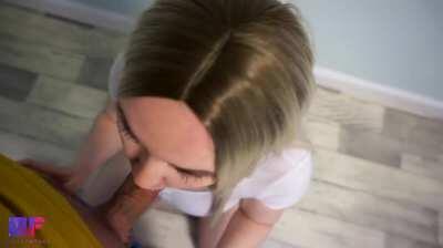 Blowjob from stepsister