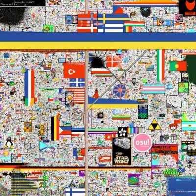 First hours of 2022 r/Place animated