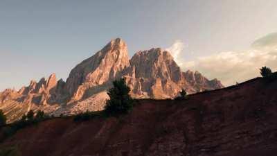 Epic sunset in the Dolomites
