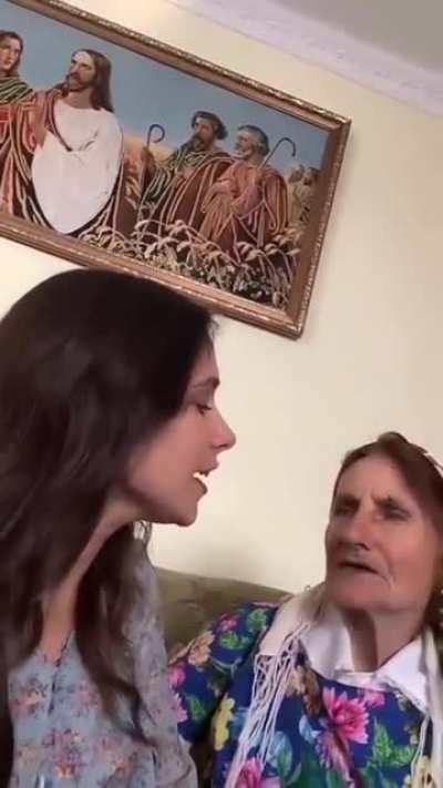 Afternoon with grandma.