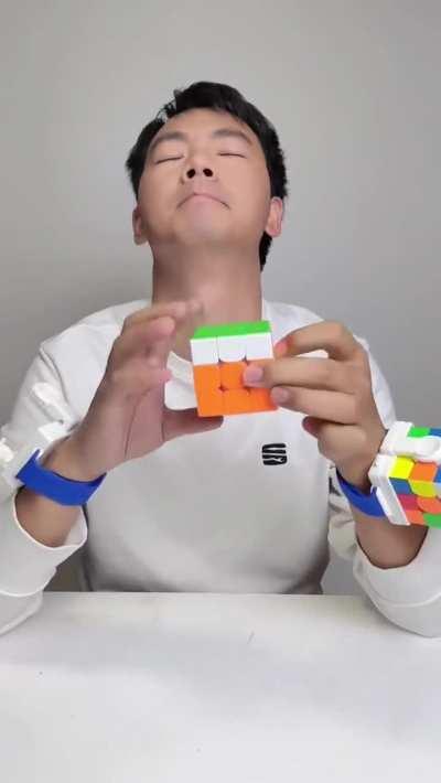 This was a new way to make a Rubik's Cube
