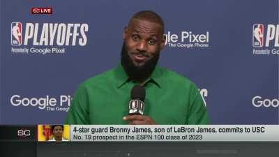 LeBron on Bronny's commitment to USC: 
