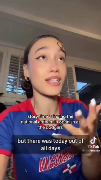 Singer Nezza was told to sing the national anthem in English at the Dodgers game - she sang it in Spanish anyway