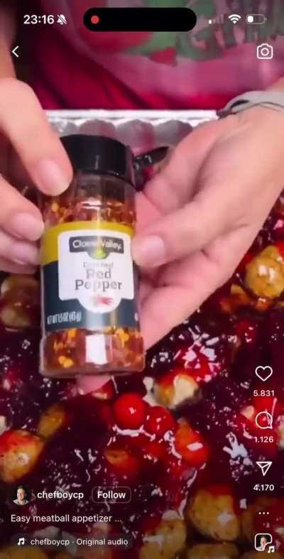 Frozen meatballs with about 12kg in sugar, must be good (found on Instagram)