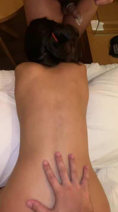 You know he’s a true Cuckold when he starts pushing you on your bulls cock (26 yo couple from Mumbai)