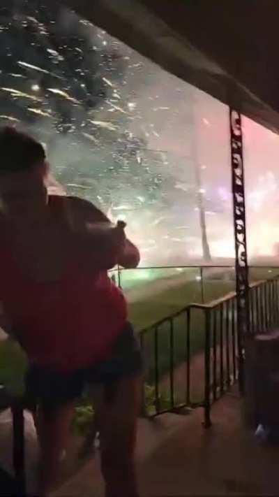 Someone accidentally set off a U-Haul full of fireworks in a Toledo neighborhood on the 4th