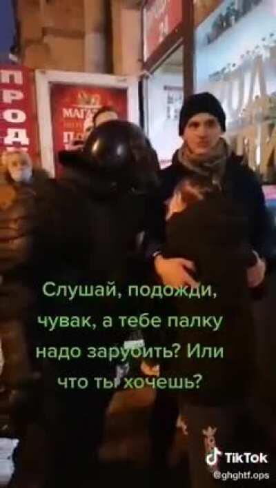 This Brave Man Stopped Russian Riot Police From Arresting A Woman By Volunteering to take Her Place Instead“If you’re just meeting your quota, take me instead.”