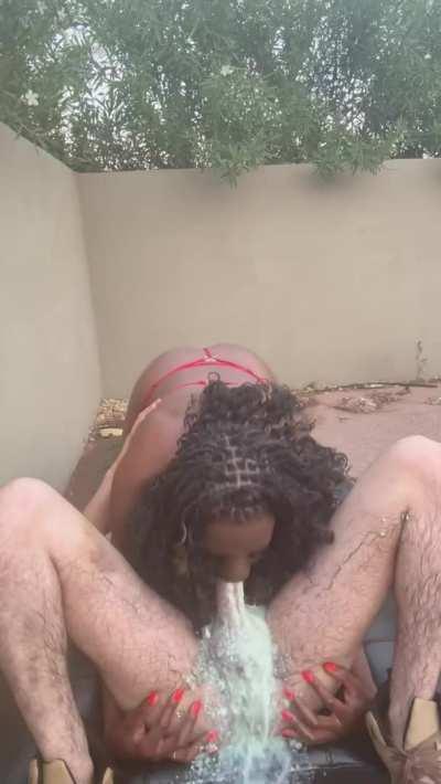 He says I'm his ebony puke whore