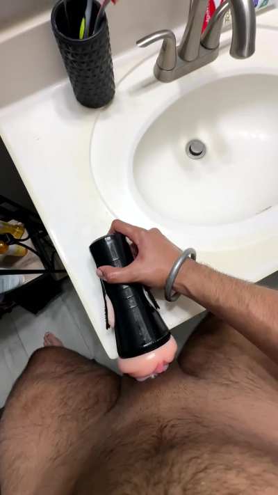 When my virgin cock slides into my fleshlight, I can’t control my moans 😩