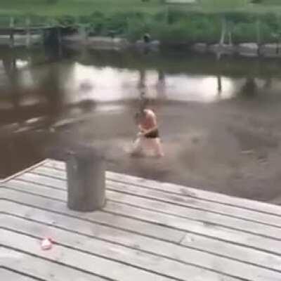 Too shallow for a swan dive 🦢