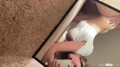 Trying to record herself