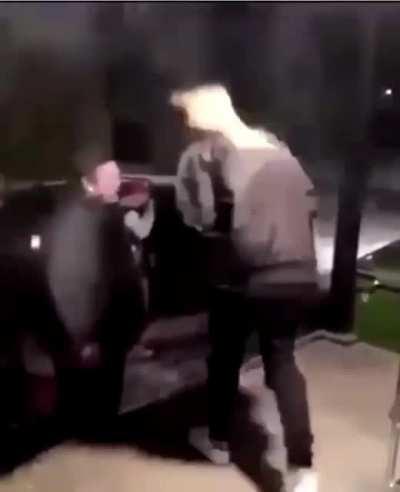 WCGW after kicking and spitting on someone twice your size