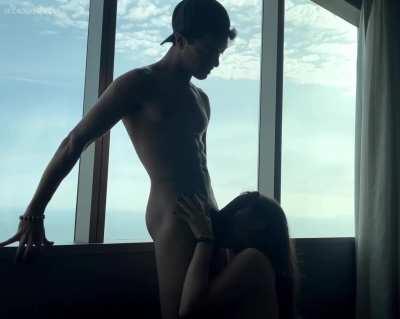 I think its safe to say she enjoyed being on her knees infront of her boyfriend