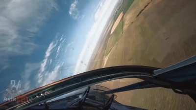 GoPro cockpit flight POV of Su-34 fighter-bomber pilots.