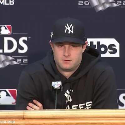 [Highlight] Gerrit Cole was asked about Josh Naylor’s celebration: “Yeah, whatever. It’s cute... I didn’t see it in the moment. It wouldn’t have bothered in the moment and it just is kind of funny.”