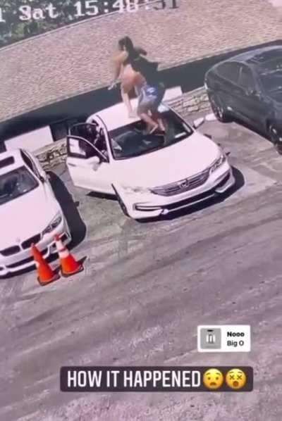 Dancing on a car