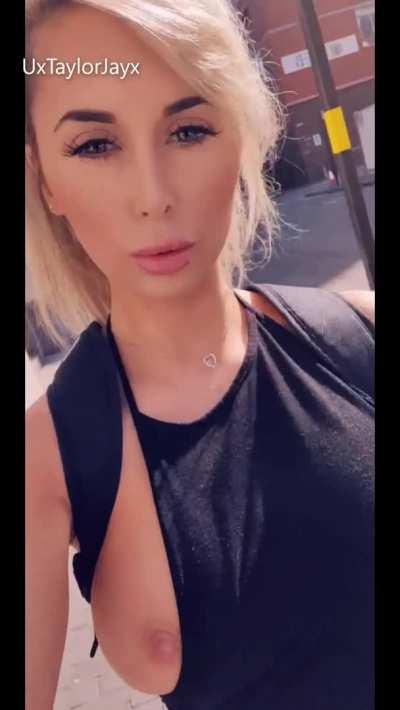 Casually walking down the road with my boob exposed, next time I want to be brave and try both