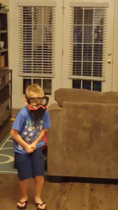 upgraded the battery on my nerf gun (he's fine)