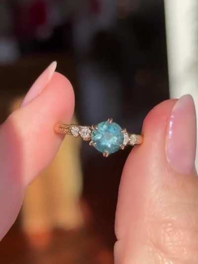 Showing off my wife's ring